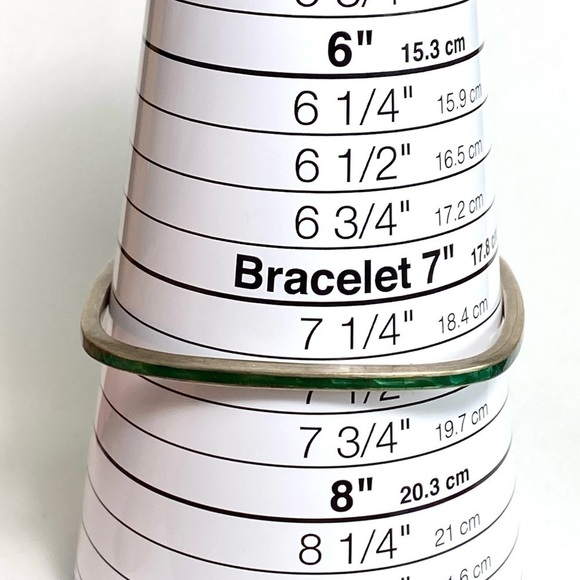 925 Sterling Square Bracelet Green Enamel Geometric Art Deco 7.25” - Picture 6 of 11